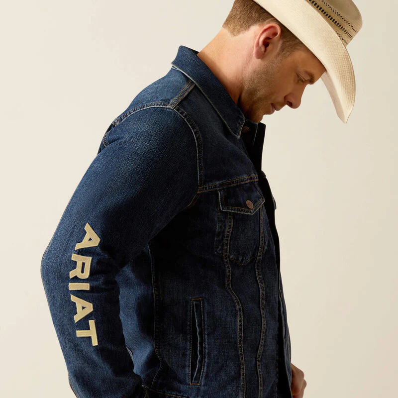 Ariat Men's Denim Team Trucker Jacket - Richford - Image 5