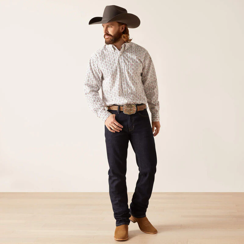 Ariat Men's Edgar Classic Fit Shirt - White - Image 3