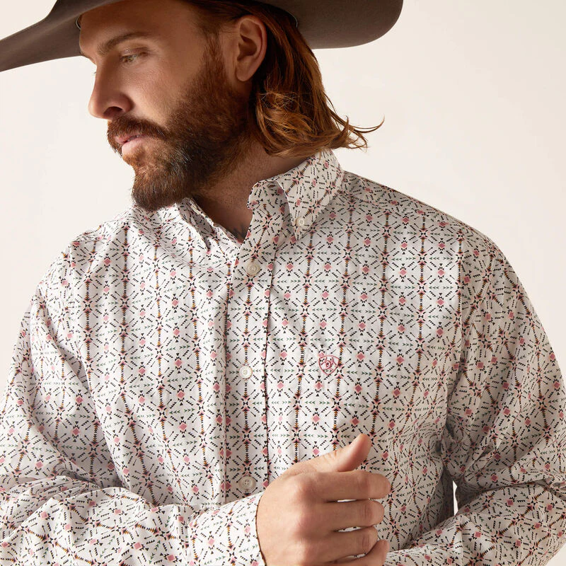 Ariat Men's Edgar Classic Fit Shirt - White - Image 4