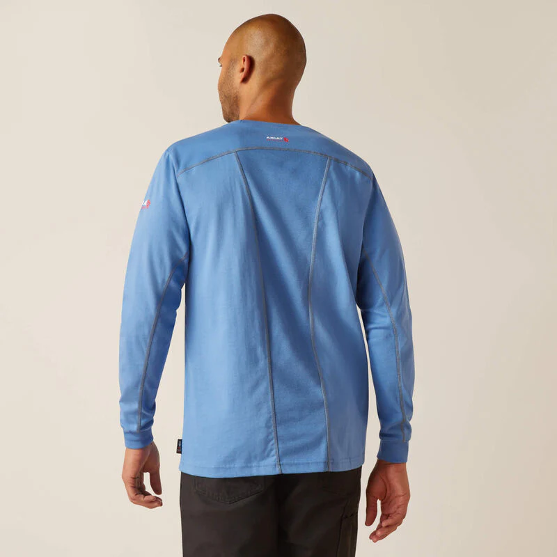 Ariat Men's FR AC Crew T-Shirt - Campanula - Image 2