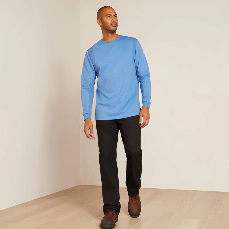 Ariat Men's FR AC Crew T-Shirt - Campanula - Image 3