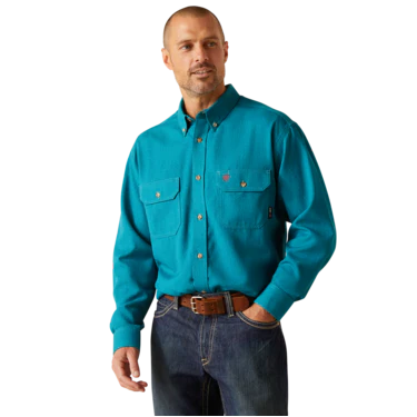 Ariat Men's FR Air Inherent Work Shirt - Aqua