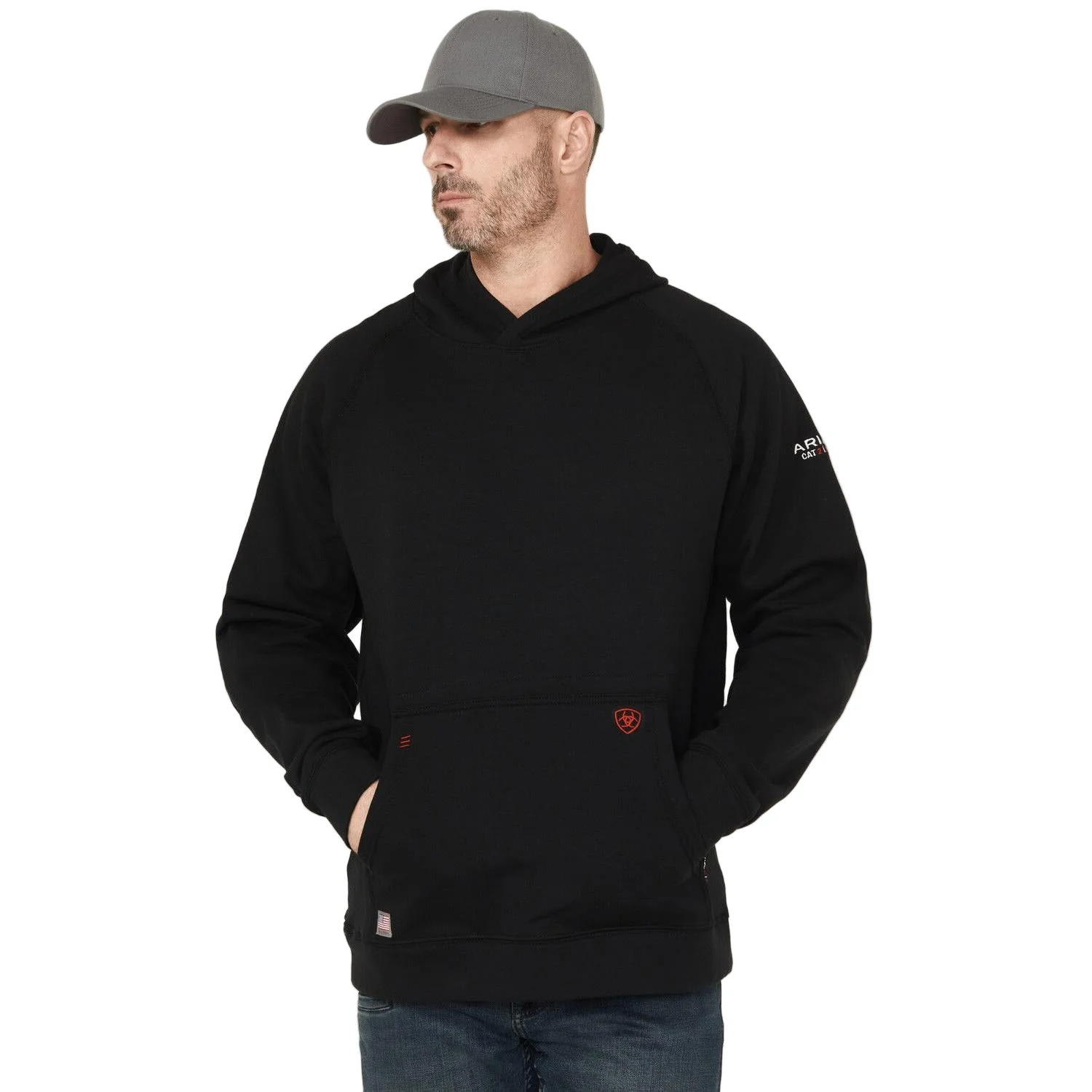 Ariat Men's FR DuraStretch Hard Head Hoodie - Black - Image 2