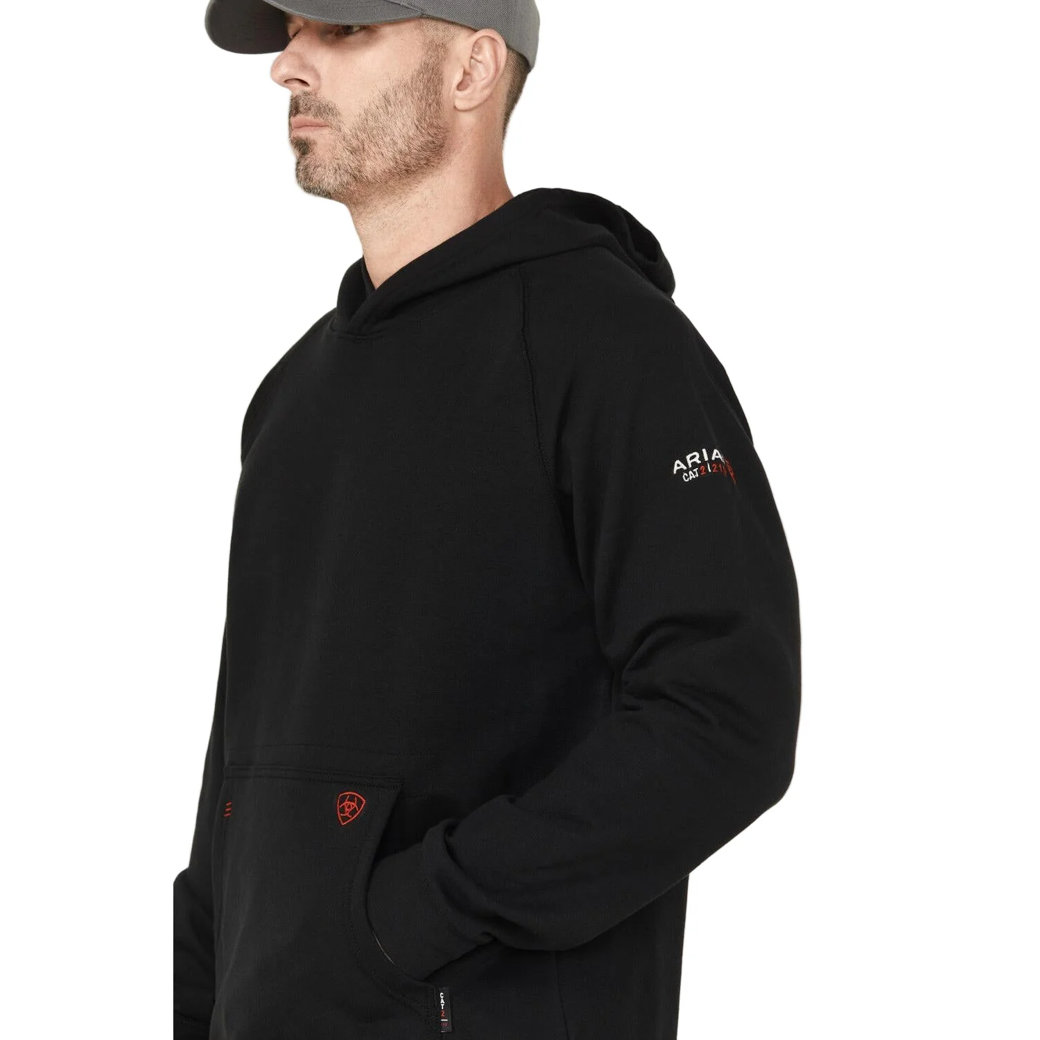 Ariat Men's FR DuraStretch Hard Head Hoodie - Black - Image 3