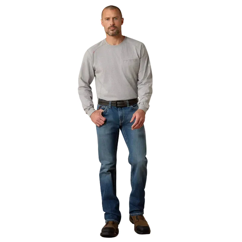 Ariat Men's FR M7 DuraStretch Adkins Straight Leg Jeans - Slate Wash - Image 3