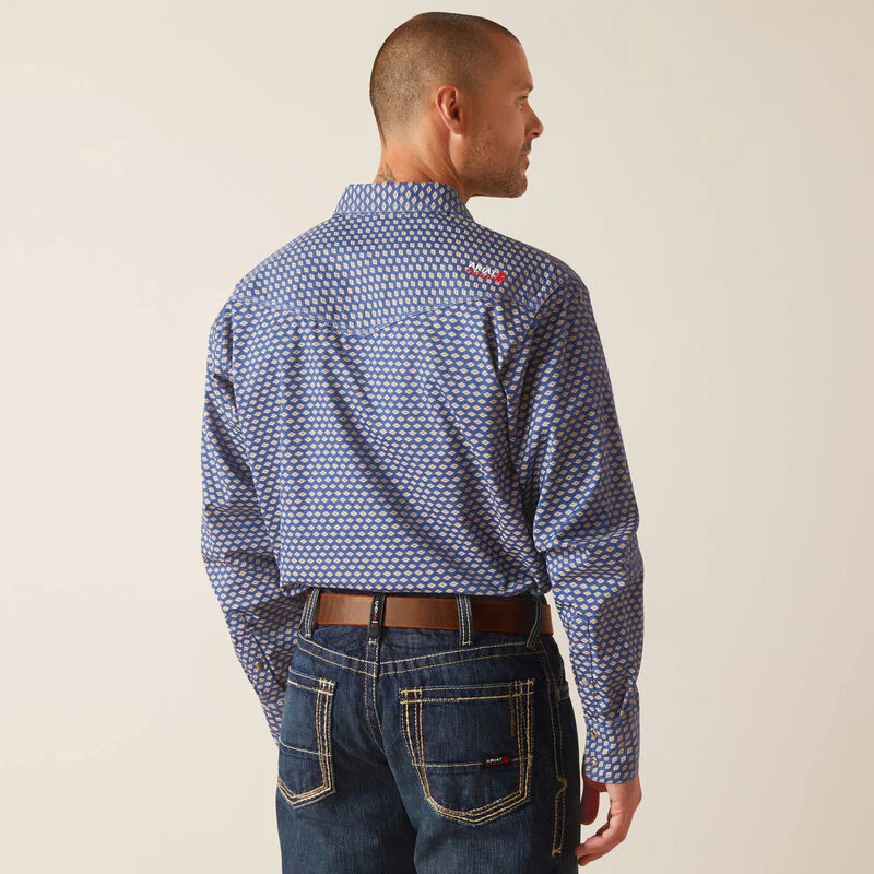Ariat Men's FR Marauder Retro Fit Snap Work Shirt - Infinity - Image 2