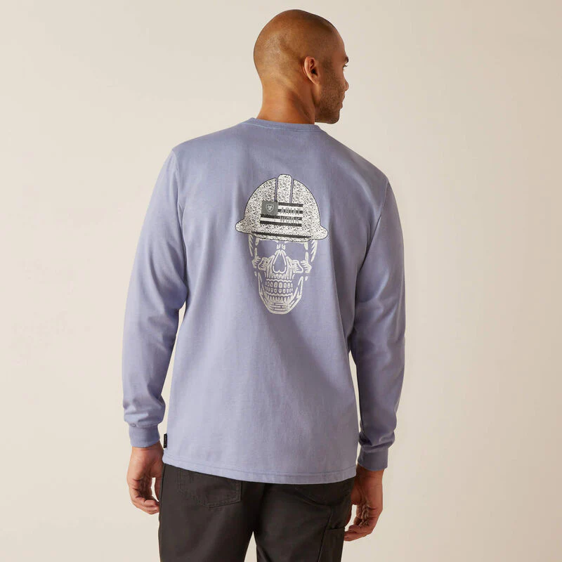 Ariat Men's FR Roughneck Skull Logo T-Shirt - Infinity - Image 2