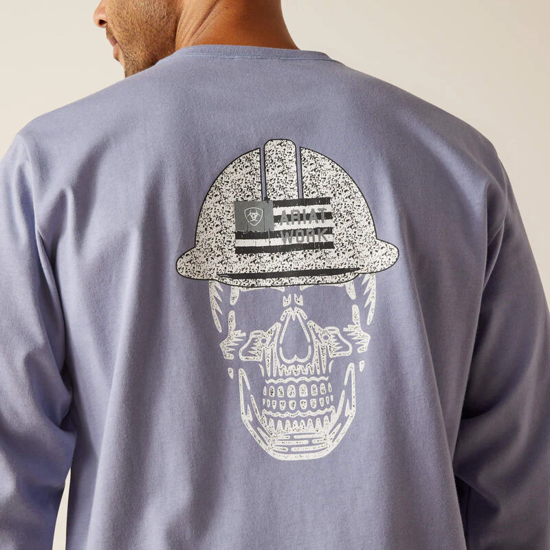 Ariat Men's FR Roughneck Skull Logo T-Shirt - Infinity - Image 5