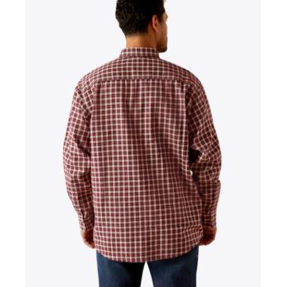 Ariat Men's FR Winch Long Sleeve Snap Work Shirt- Malbec Window - Image 2