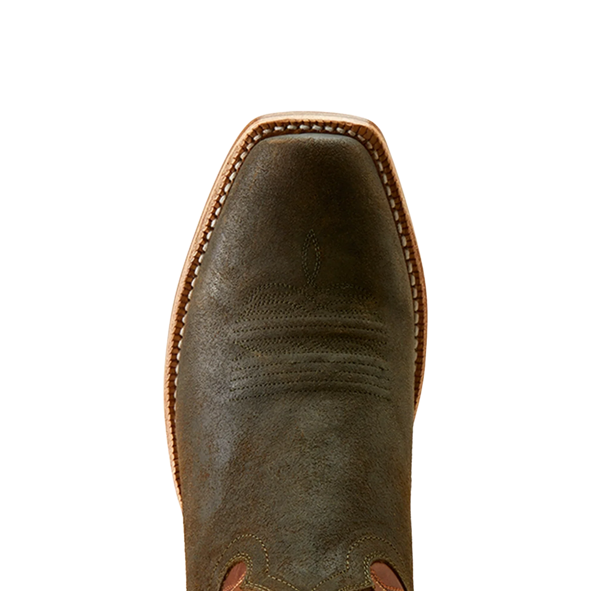 Ariat Men's Futurity Time Western Boots - Olive Roughout-Copper Crunch - Image 4