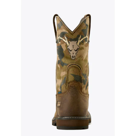 Ariat Men's Groundbreaker Antler Waterproof Wide Square Toe Work Boot- Bruin Brown - Image 2