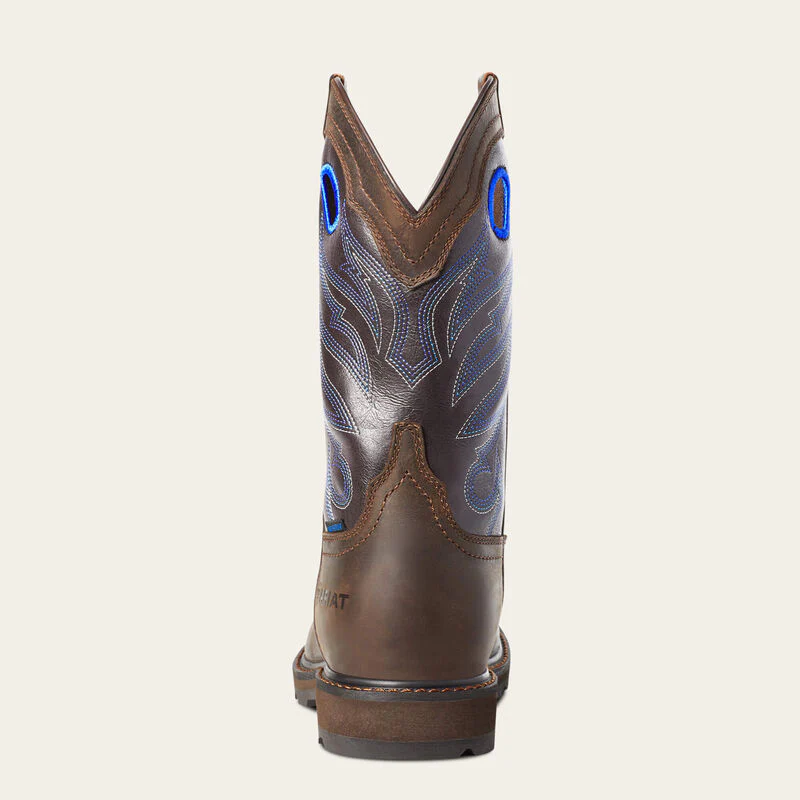 Ariat Men's Groundwork Waterproof Work Boots - Dark Brown - Image 5