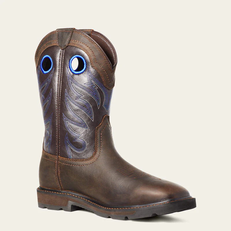 Ariat Men's Groundwork Waterproof Work Boots - Dark Brown - Image 6