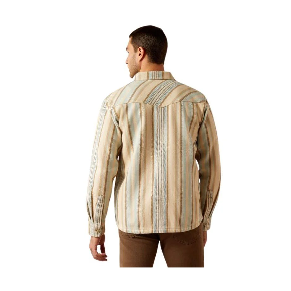 Ariat Men's Hartley Long Sleeve  Retro Fit Over Shirt - Khaki - Image 2