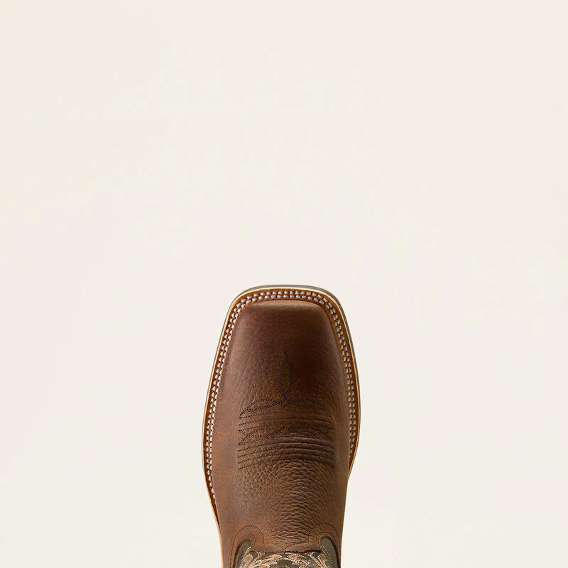 Ariat Men's Highland Toughstock Wide Square Toe Cowboy Boot-Brown Oiled Rowdy/ Timber Olive - Image 3