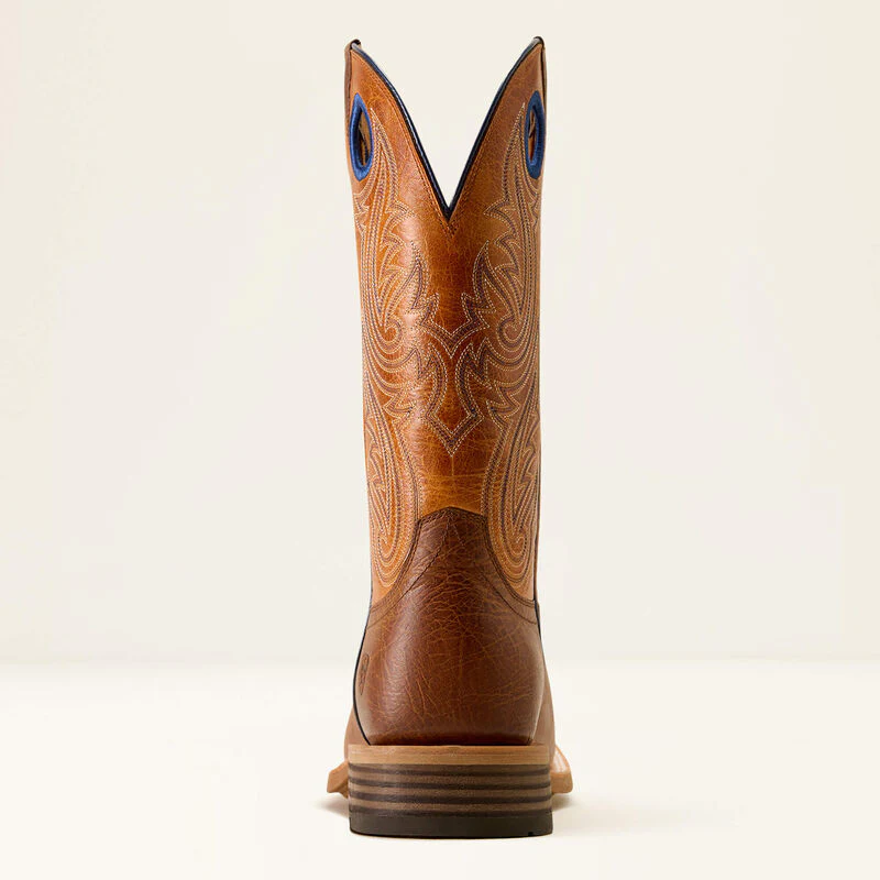 Ariat Men's Highland Toughstock Wide Square Toe Cowboy Boot- Cottage Brown/Merigold - Image 3