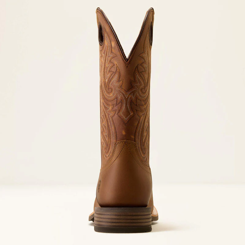Ariat Men's Highland Toughstock Wide Square Toe Cowboy Boot- Distressed Brown/Tack Room Brown - Image 5