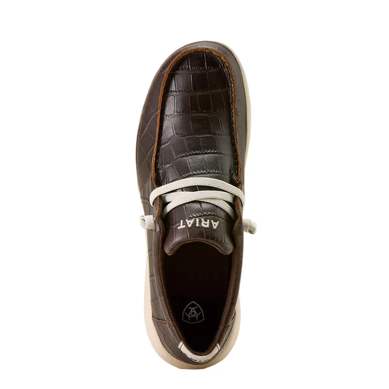 Ariat Men's Hilo Shoes - Antique Tan Croc Print - Image 4