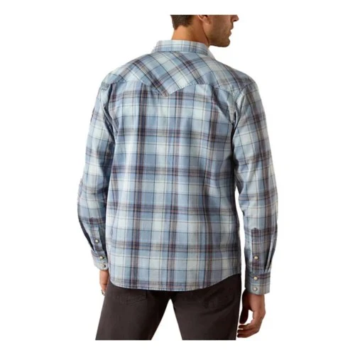 Ariat Men's Hunter Long Sleeve  Retro Fit Over Shirt - Light Blue - Image 2