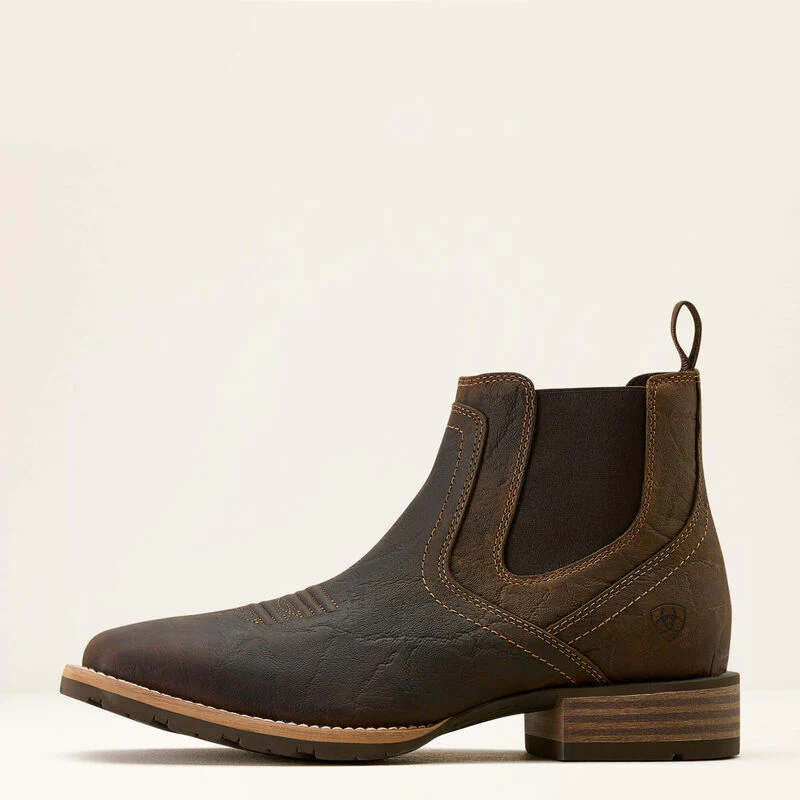 Ariat Men's Hybrid Low Boy Wide Square Toe Chelsea Boot- Warm Brown - Image 3