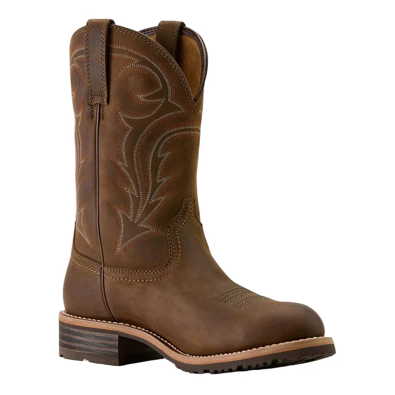 Ariat Men's Hybrid Rancher  U Toe Cowboy Boot- Distressed Brown - Image 6