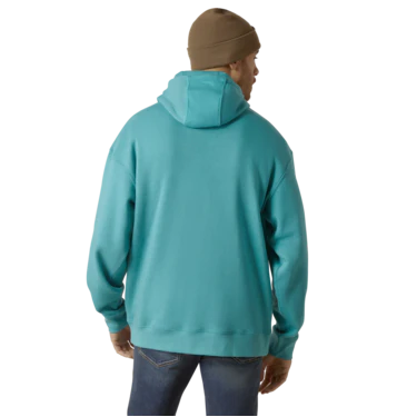 Ariat Men's In Motion Hoodie - Tile Blue - Image 2