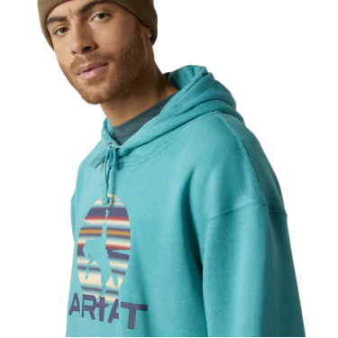 Ariat Men's In Motion Hoodie - Tile Blue - Image 3