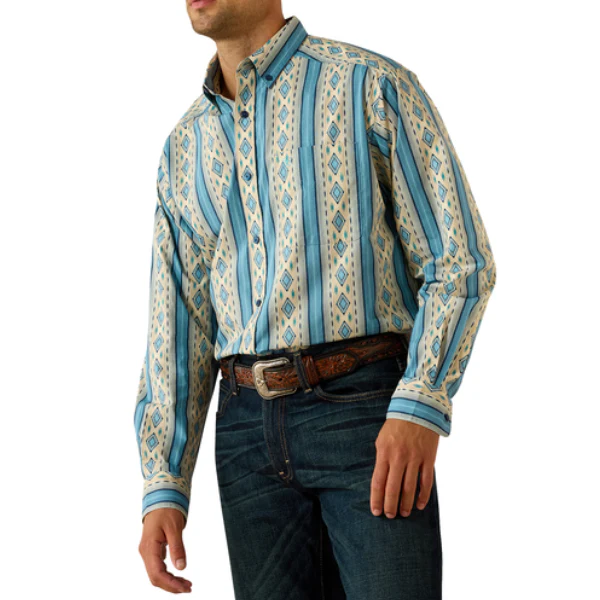 Ariat Men's Jaden Classic Fit Shirt- Summer Melon Southwest Print