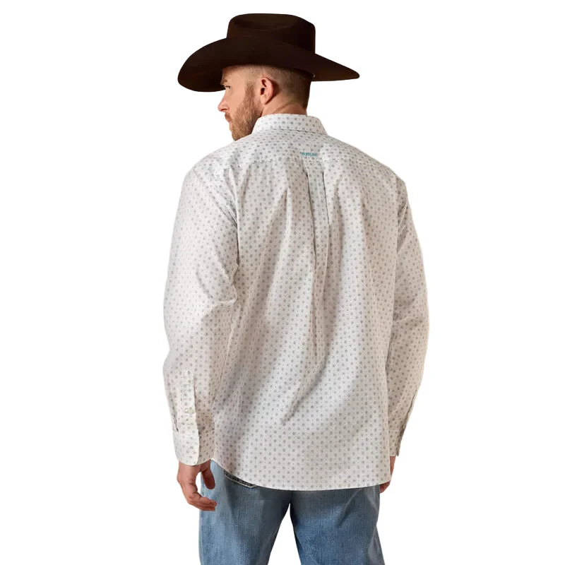 Ariat Men's Jayson Casual Long Sleeve Shirt - White Southwestern Geo Print - Image 2