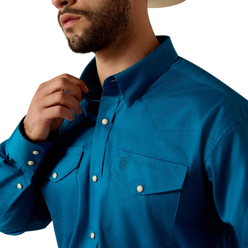 Ariat Men's Lightweight Twill Long Sleeve Snap Shirt - S - Image 3