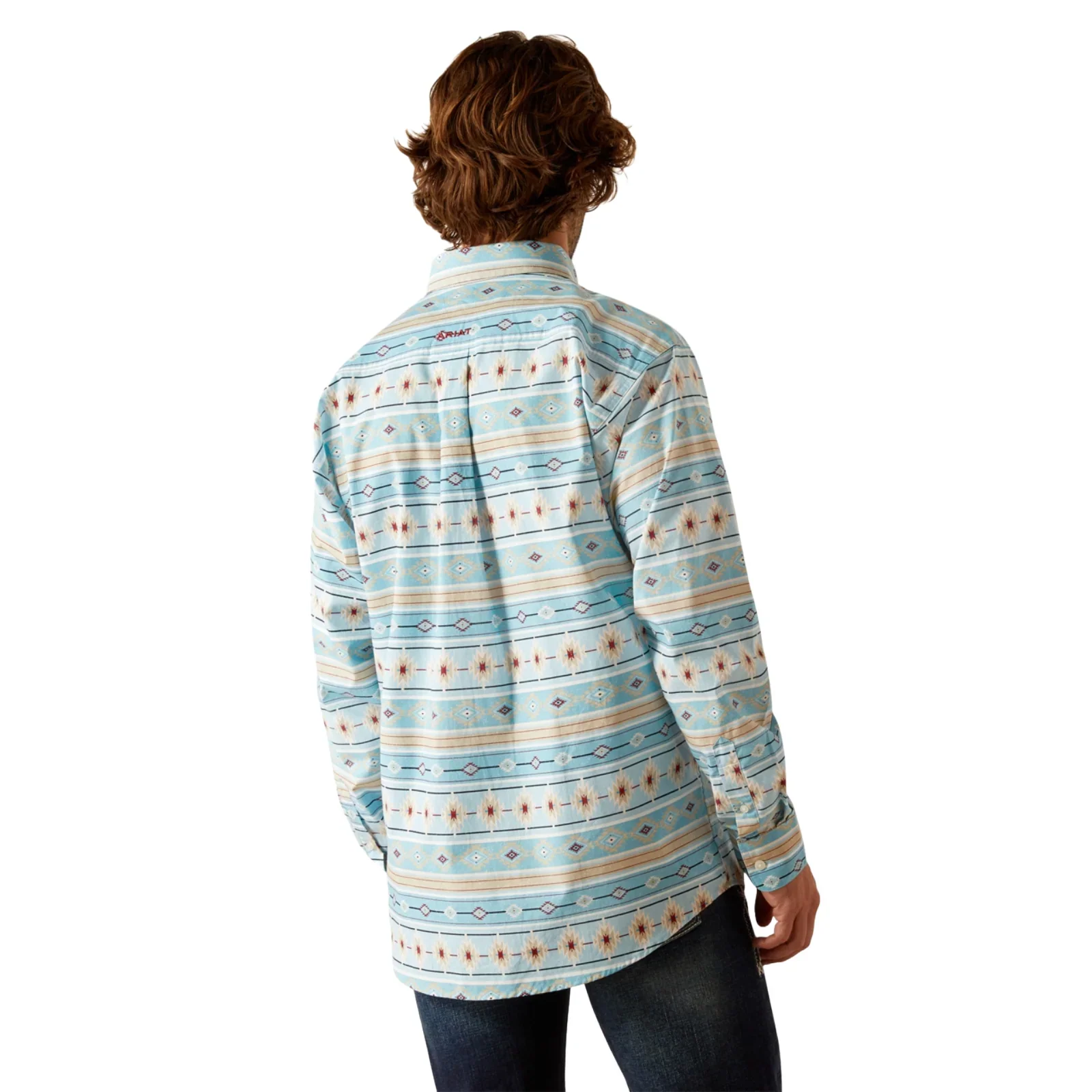 Ariat Men's Long Sleeve Gorman Classic Fit Shirt - Turquoise - Image 2