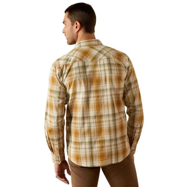 Ariat Men's Long Sleeve Halston Retro Fit Shirt - Khaki - Image 2
