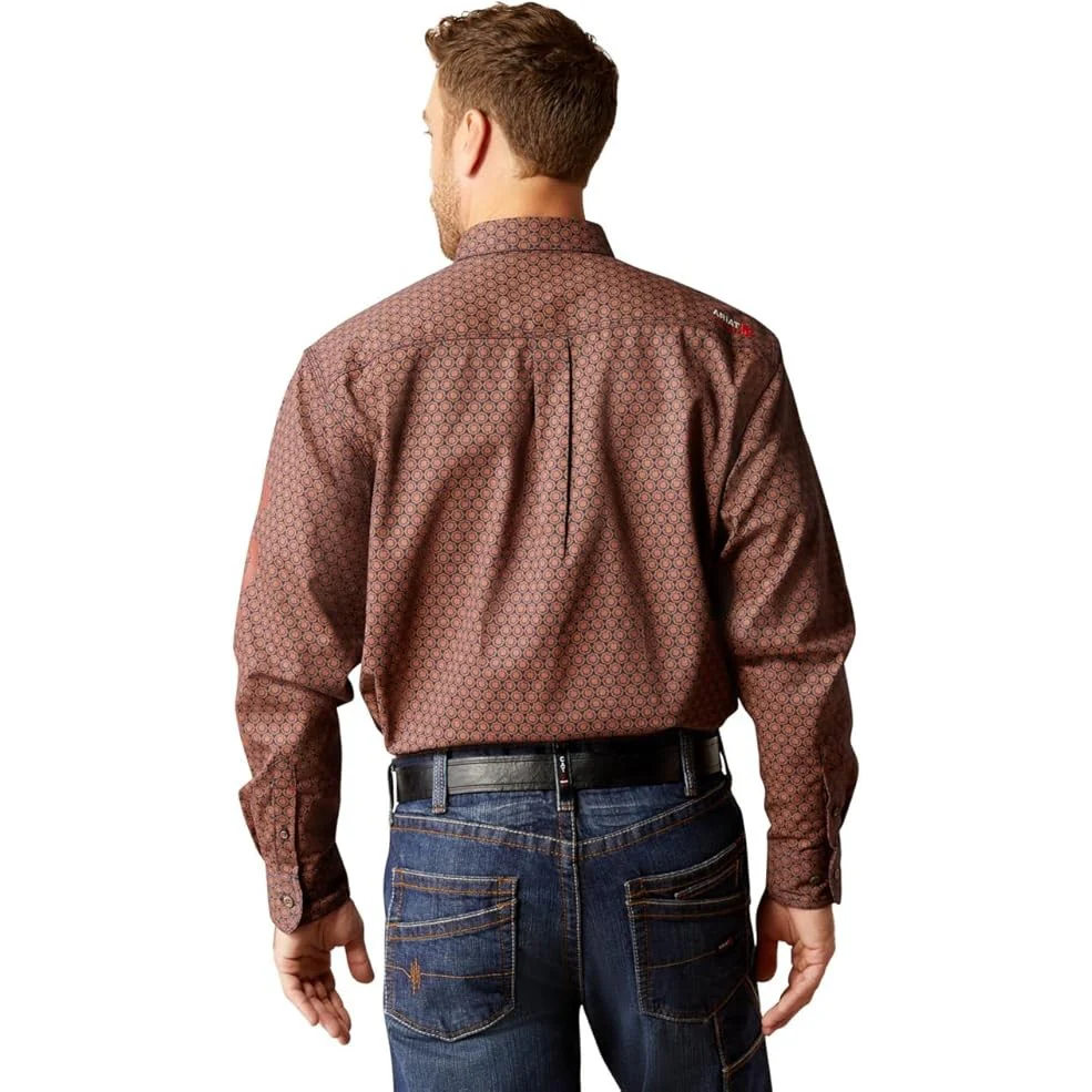 Ariat Men's Long Sleeve Adirondack Work Shirt - Burnt Henna - Image 2