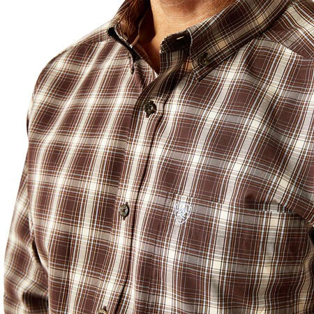 Ariat Men's Long Sleeve Pro Series Carson Fitted Shirt- Brown - Image 2