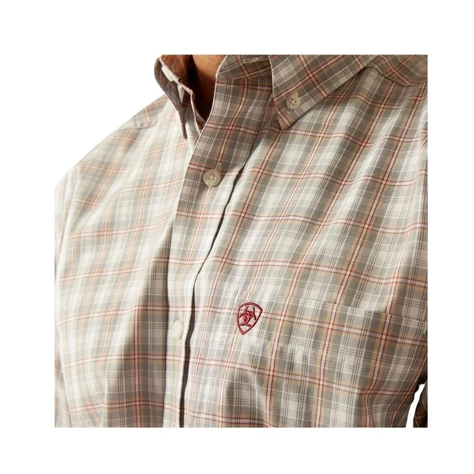 Ariat Men's Long Sleeve Pro Series Classic Fit Shirt - Grey - Image 3