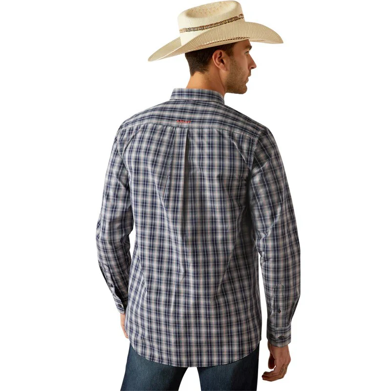 Ariat Men's Long Sleeve Pro Series Colston Fitted  Shirt - Navy - Image 3