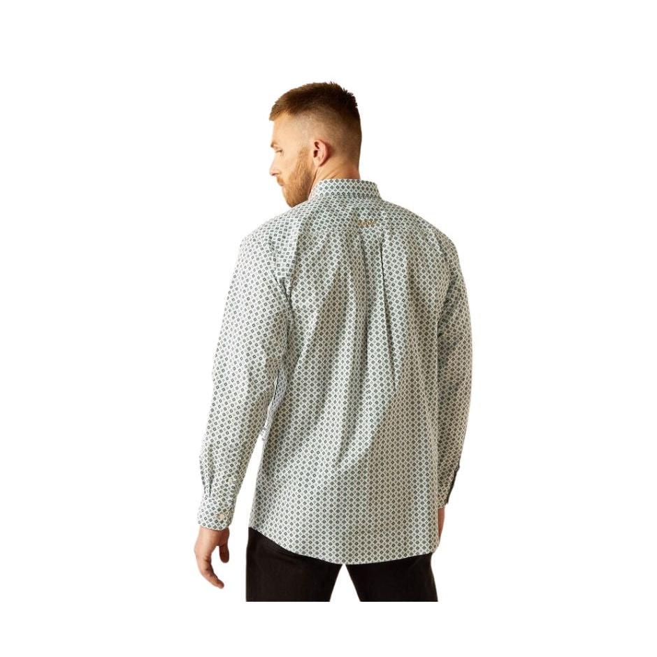 Ariat Men's Long Sleeve Team Franklin Classic Fit Shirt- Blue/Brown - Image 2
