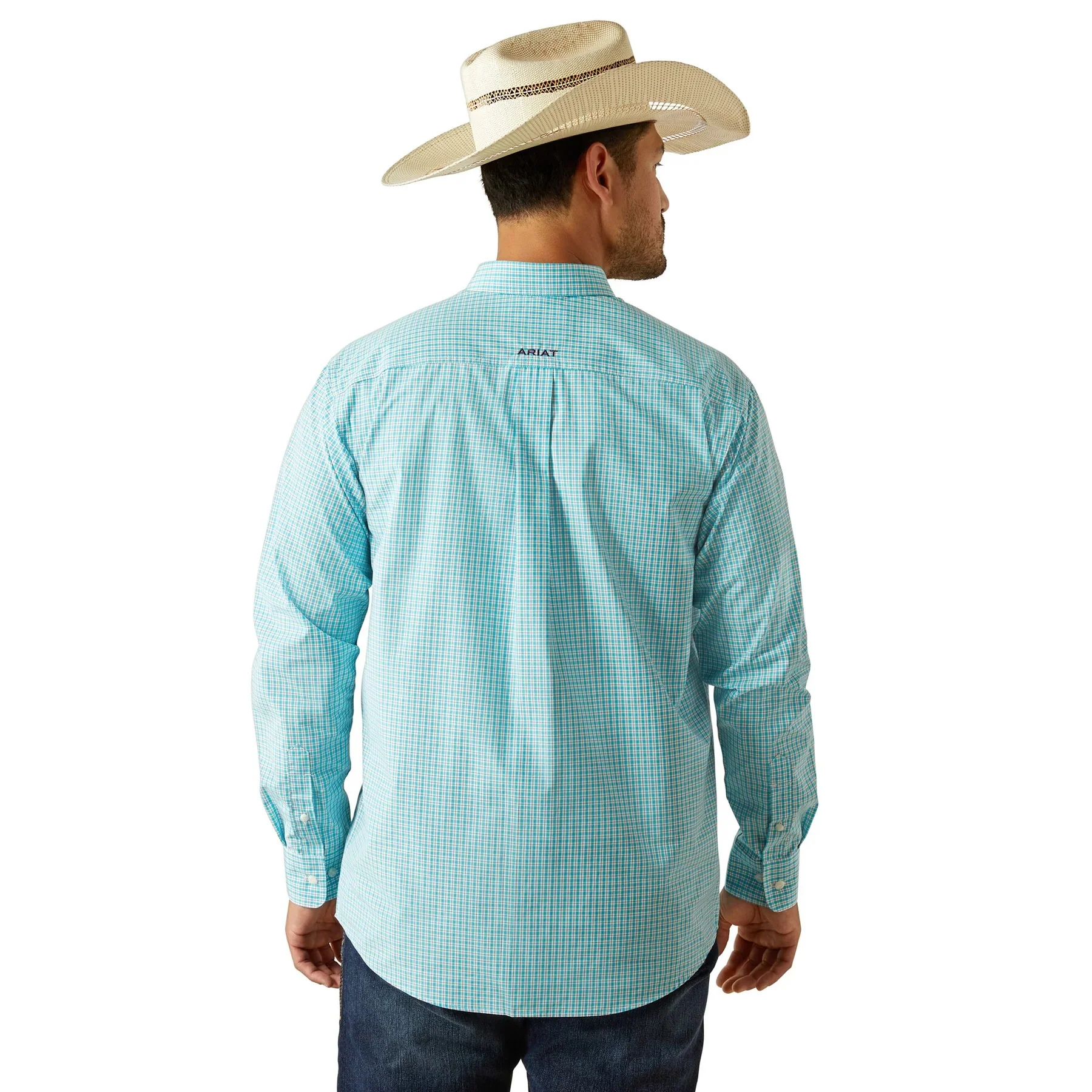 Ariat Men's Wilmer Long Sleeve Classic Fit Shirt - Light Blue - Image 2
