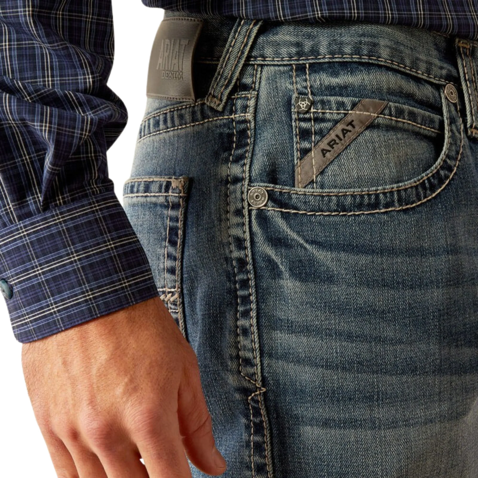 **Ariat Men's M2 Traditional Relaxed Buster Boot Cut Jeans - Dakota - Image 4