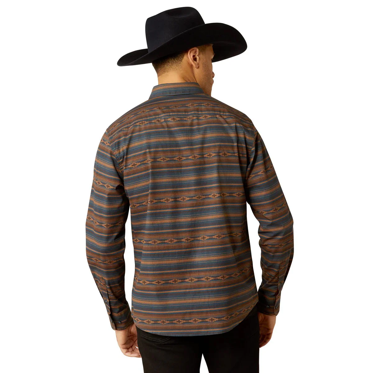 Ariat Men's Mayor Modern Long Sleeve Shirt- Turquoise - Image 4