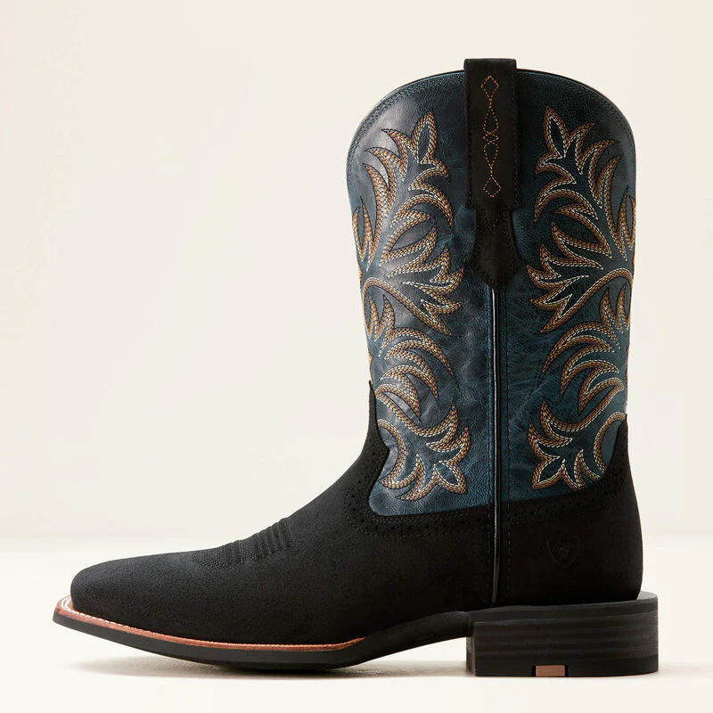 Ariat Men's Oakwood Western Boot - Black Suede - Image 2