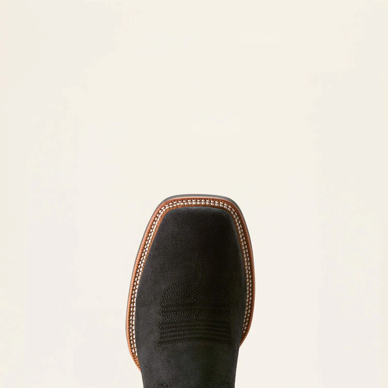 Ariat Men's Oakwood Western Boot - Black Suede - Image 4