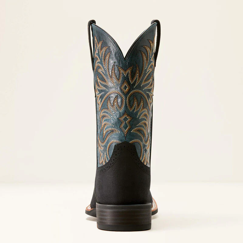 Ariat Men's Oakwood Western Boot - Black Suede - Image 5