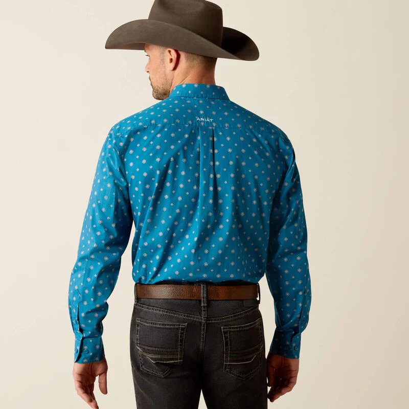 Ariat Men's Paxton Classic Fit Shirt - Teal - Image 2