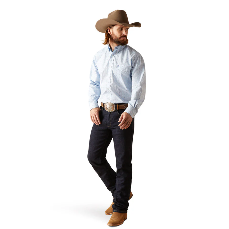 Ariat Men's Penley Classic Fit Shirt - Blue - Image 3
