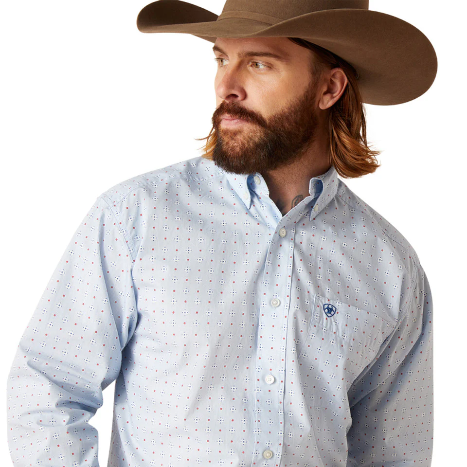 Ariat Men's Penley Classic Fit Shirt - Blue - Image 4