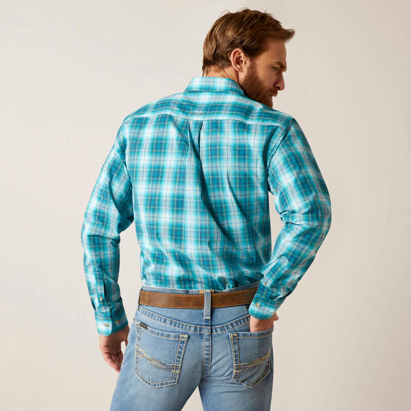 Ariat Men's Pro Banks Fitted Long Sleeve Shirt - White - Image 2