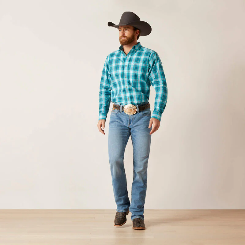 Ariat Men's Pro Banks Fitted Long Sleeve Shirt - White - Image 3