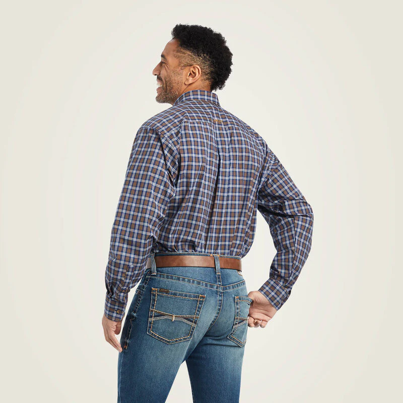 Ariat Men's Pro Giacomo STR Classic LS Shirt Estate - Blue - Image 2