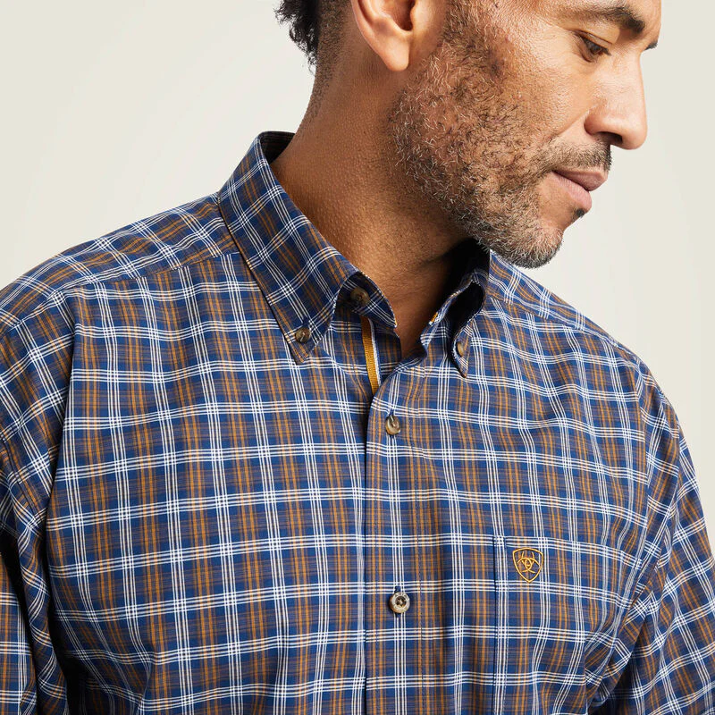 Ariat Men's Pro Giacomo STR Classic LS Shirt Estate - Blue - Image 3